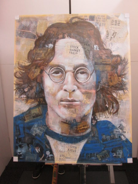 SD066, J. Lennon, Peinture et collage