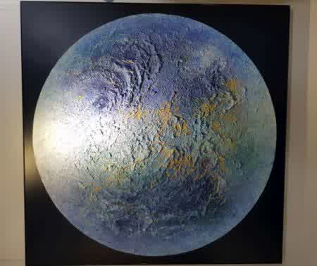 ACF018, PLANET EARTH, original, signé, texture lourde