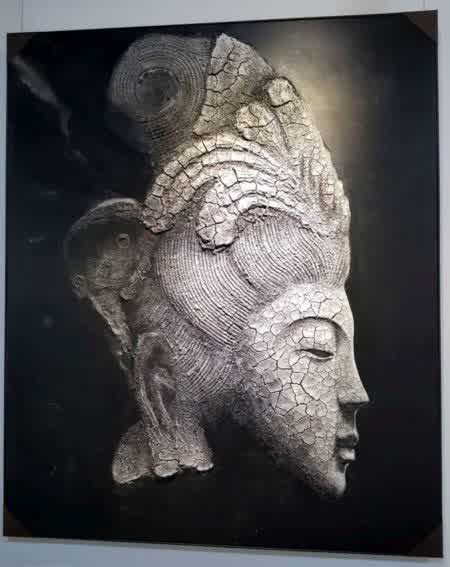 ACF012, DIVINITÉ, original, craquelures et texture lourde