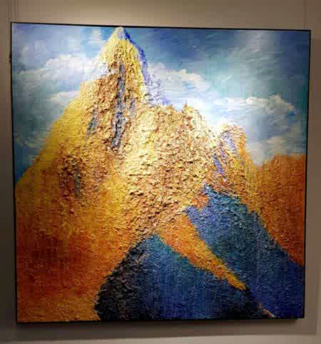 ACF016, MONTAGNE, original, texture lourde et épaisse