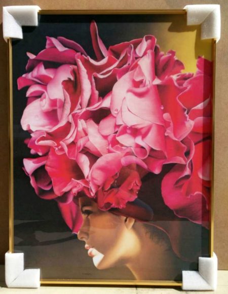 PC056b, Rose fushia, crystaux