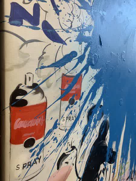 IR068D, Coeur bleu, à la manière de Brainwash – Image 2