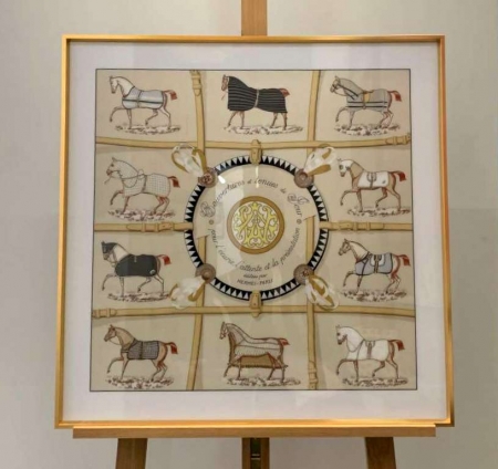 PC058, Carré Hermès 1, reproduction sur crystal