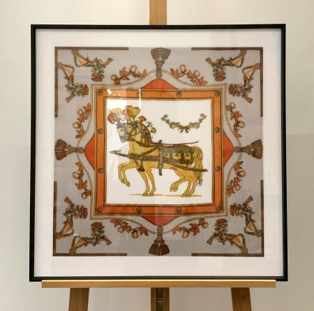 PC058M, Carré Hermès 14, reproduction sur crystal