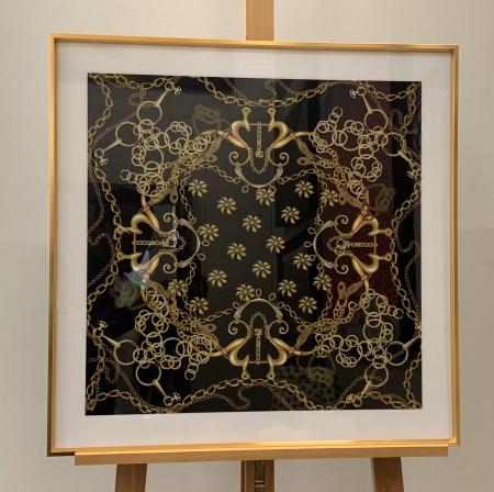 PC058P, Carré Hermès 17, reproduction sur crystal