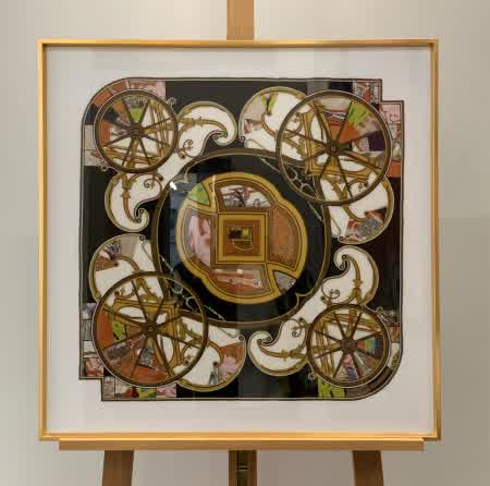 PC058B, Carré Hermès 3, reproduction sur crystal