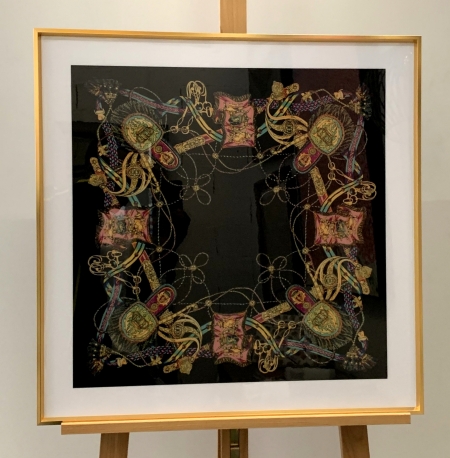 PC058C, Carré Hermès 4, reproduction sur crystal