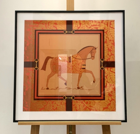 PC058D, Carré Hermès 5, reproduction sur crystal