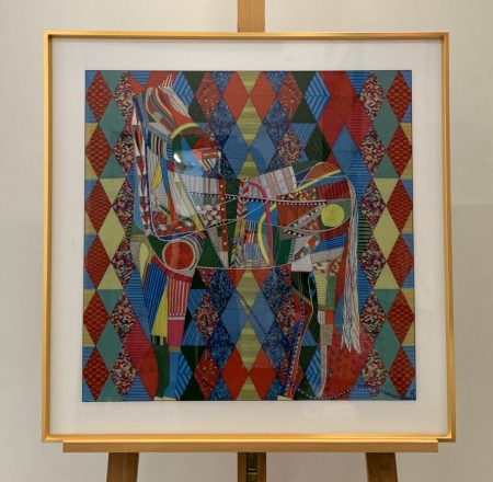 PC058F, Carré Hermès 7, reproduction sur crystal