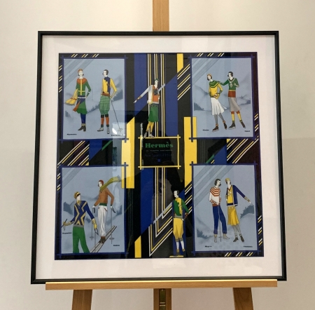 PC058G, Carré Hermès 8, reproduction sur crystal