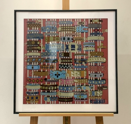 PC058H, Carré Hermès 9, reproduction sur crystal