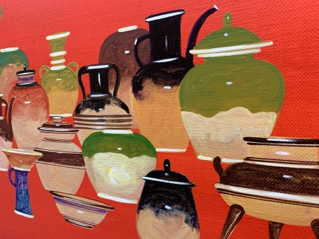 SD059C, Tableau japonais à l'huile, encadré – Image 2