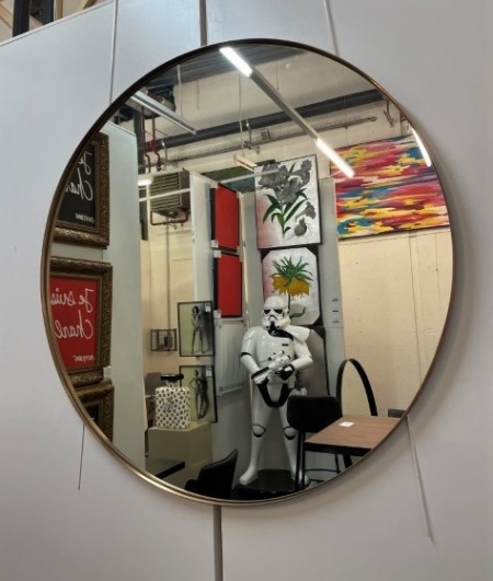 MI031A, Miroir MADEMOISELLE rond 120cm cuivre