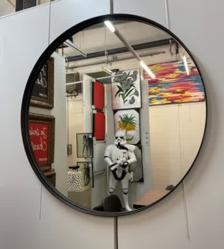 MI031, Miroir MADEMOISELLE rond 120cm black