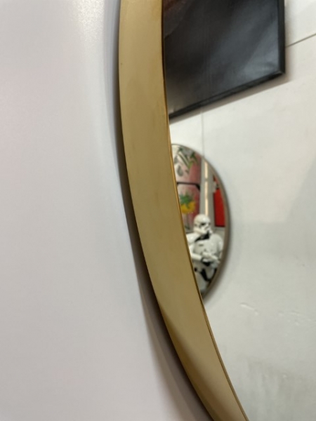 MI030, Miroir MADEMOISELLE rond 100cm gold – Image 3
