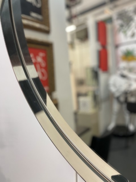 Miroir Mademoiselle Rond Silver Chromé Diam100cm, STARSDECO