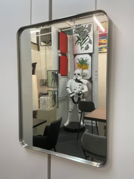 MI028, Miroir MADEMOISELLE silver brossé