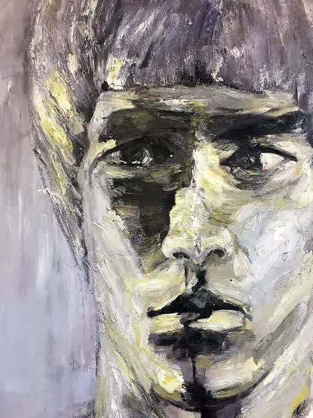 IR013, Peinture à l'huile, "Bruce Lee" – Image 2