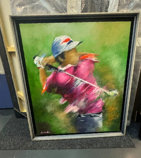 Tableau Tiger Woods, original, 56x85cm,