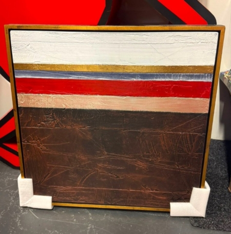 Panneau Abstrait sculpturé, 80x90cm