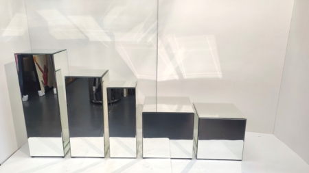 MOB043 Sellette miroir Silver plusieurs tailles