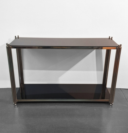 MOB023 Console ARTDECO silver, 135x40x87cmH