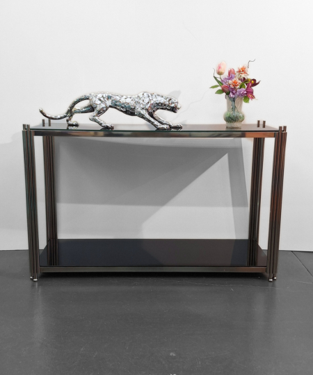 MOB024 Console ARTDECO Cuivre, 135x40x87cmH