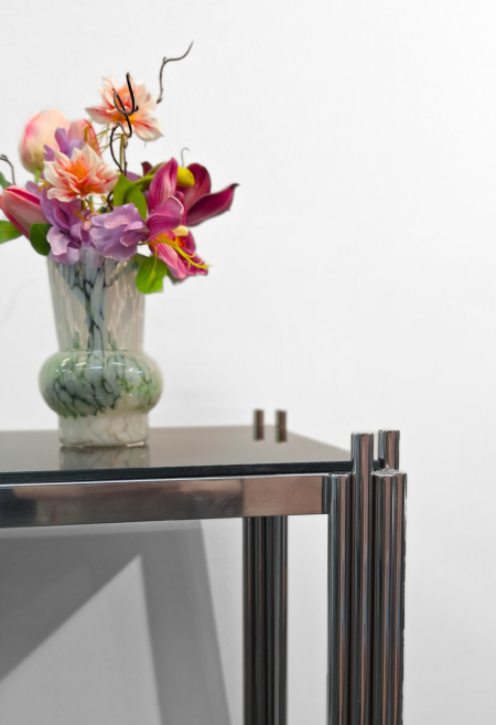 MOB023 Console ARTDECO silver, 135x40x87cmH – Image 2