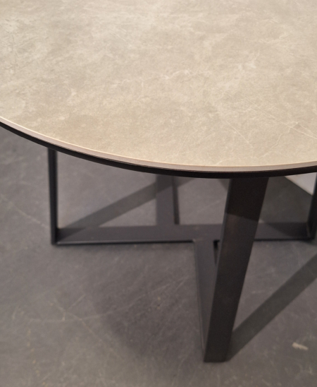 MOB014 Table d'appoint ELEGANCE, céramique céramique mat grise, 60cm de diamètre 52cmH – Image 2