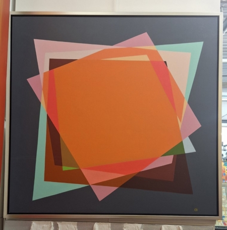 Tableau abstrait contemporain géométrique